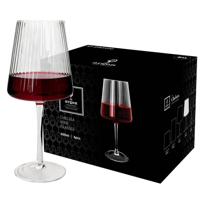 Argon Tableware Chelsea Optic Crystal Red Wine Glasses - 630ml - Pack Of 24