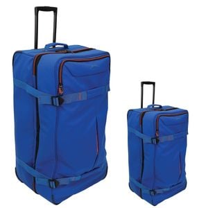 Set of 2 Pierre Cardin Water-Repellent Trolley s Medium 72cm & Large 82cm Blue, Expandable, TSA Lock
