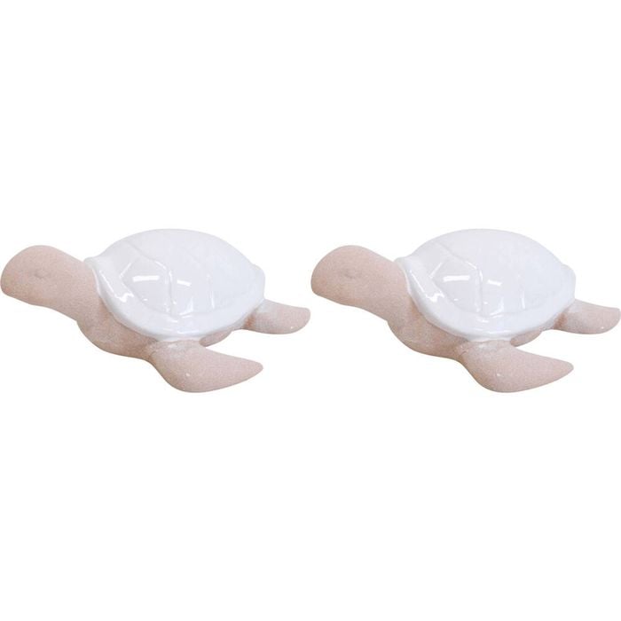 2PK LVD Turtle Ceramic Figurine Home/Lounge Decor 21cm Natural
