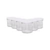 Argon Tableware Glass Jam Jars with White Lids - 130ml - Pack of 6
