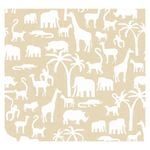 Cristiana Masi Beige Animal Wallpaper -Beige / White 10.05m x 53cm