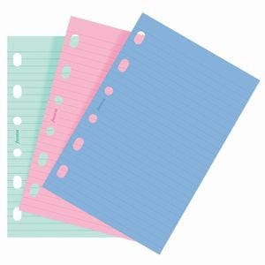 30pc Filofax Pocket Ruled Notepaper Refill Insert Personal Organiser Coloured