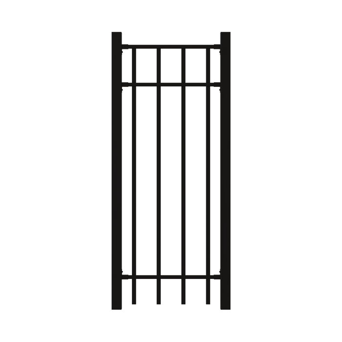 Masterworks 600 x 40 x 1575mm Black Mayfair Black Infill Fence Panel