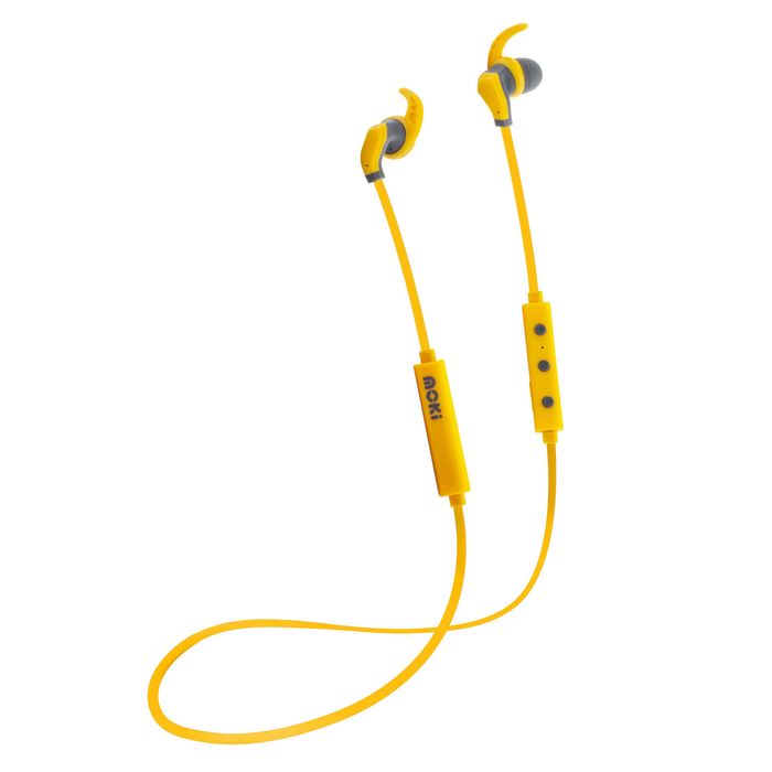 Moki Hybrid Bluetooth Earphones Yellow
