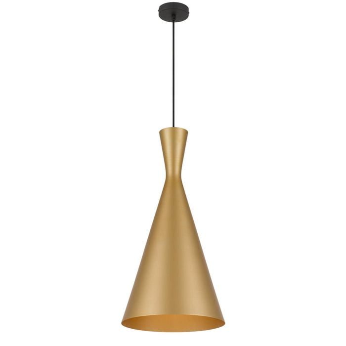 Telbix Flero Modern Pendant Hanging Lamp Light Aluminium Gold Brushed Brushed