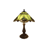 G&g Large Benita Leadlight Tiffany Table Lamp - Red