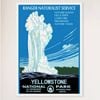 Galrie Vintage 1938 Yellowstone National Park Travel Poster Featuring Old Faithful Geyser, White Frame, 70 x 100cm (28 x 40inch)