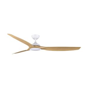 Fanforce Capri II Smart DC Ceiling Fan With Remote 72" ABS Blades White/Oak