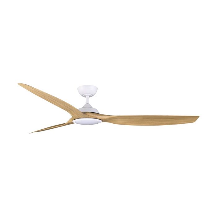 Fanforce Capri II Smart DC Ceiling Fan With Remote 72" ABS Blades White/Oak
