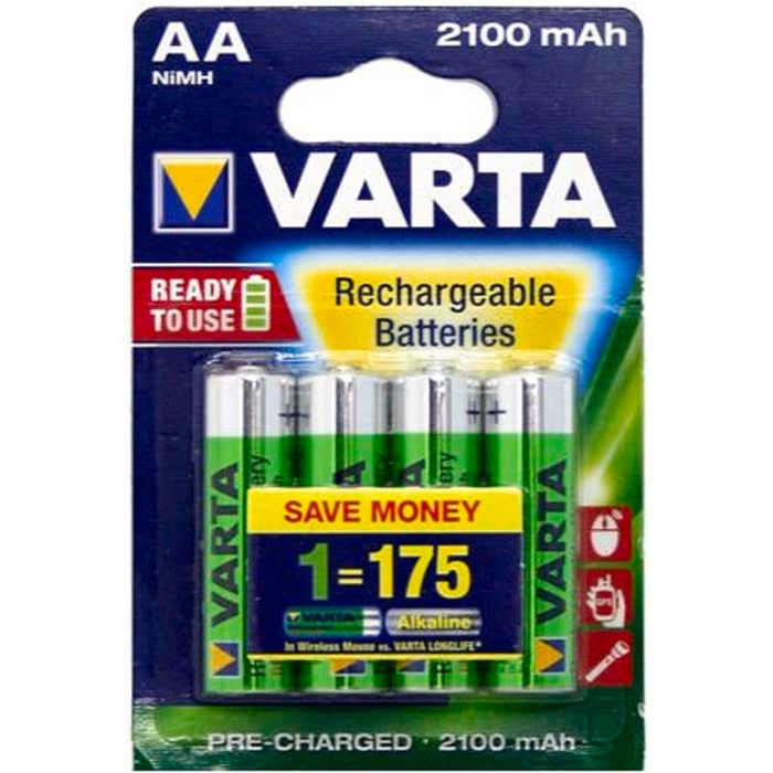 Varta AA Rechargeable Batteries 2100Mah 4pk