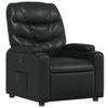 vidaXL Recliner Chair Office Reclining Armchair Single Sofa Black Faux Leather