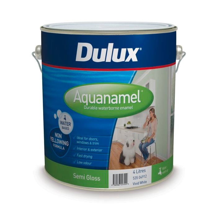 Dulux 4L Bold Yellow Aquanamel Semi Gloss Base - 4L