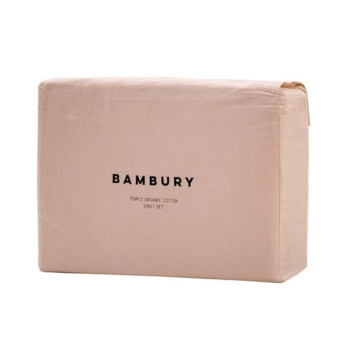 Bambury Temple Organic Cotton Sheet Set - Rosewater - Split King