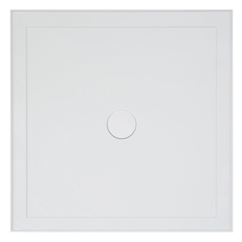 Resonance 900 x 900mm White Square Shower Base