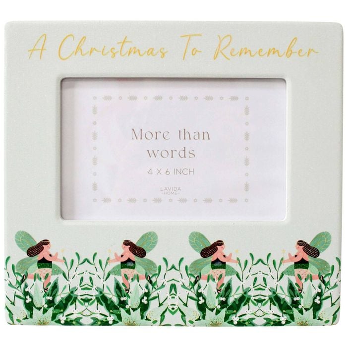 LVD Ceramic/Glass 4x6'' Photo Frame Christmas Home Decor