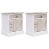 vidaXL 2x Bedside Cabinet 38x28x45cm