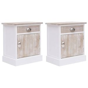 vidaXL 2x Bedside Cabinet 38x28x45cm