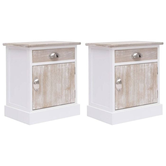 vidaXL 2x Bedside Cabinet 38x28x45cm