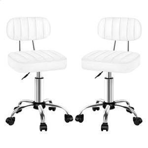 ALFORDSON Salon Stools White 2X
