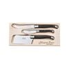 Laguiole Jean Neron Cheese & Paté Knife Set With Cleaver - Black