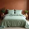 Royal Comfort Bamboo Blended Sheet & Pillowcase Set 1000tc Ultra Soft Sage Green Queen