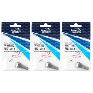 3x Jarvis Walker Tangle Free Whiting Rig Hooks Size 6