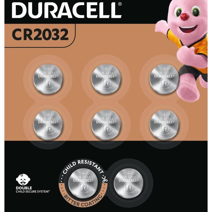 Duracell CR2032 3V Lithium Coin Batteries - 8 Pack