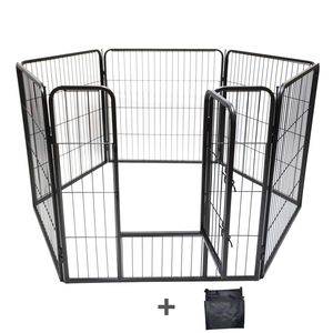 YES4PETS 6 Panels 80 cm Heavy Duty Pet Playpen with Cover