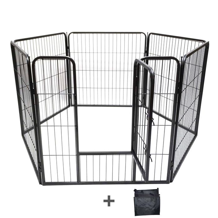 YES4PETS 6 Panels 80 cm Heavy Duty Pet Playpen with Cover
