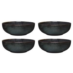 4PK Ecology Element 18cm Stoneware Soup Bowl Round - Raven