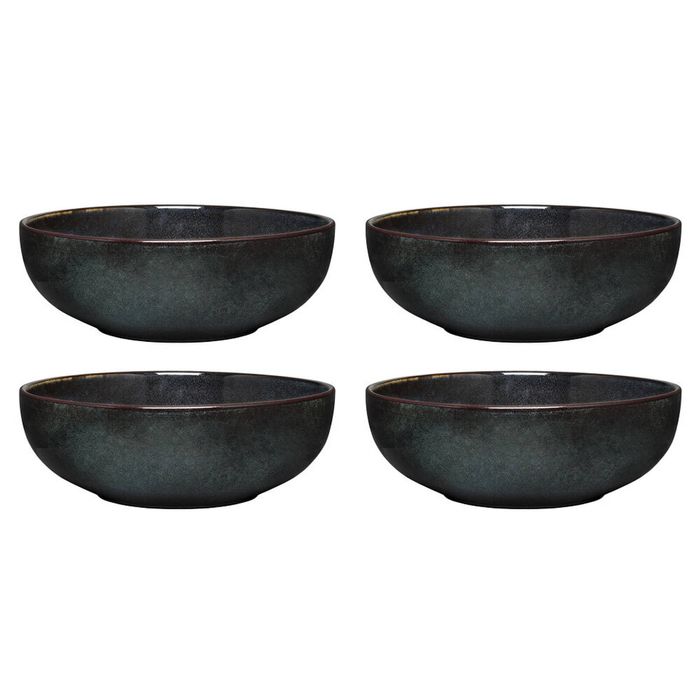 4PK Ecology Element 18cm Stoneware Soup Bowl Round - Raven