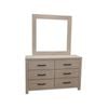 Foxglove Dresser Mirror 6 Chest of Drawers Tallboy Storage Cabinet - White