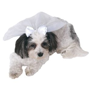 Rubies Marriage/Wedding Veil For Pets Dog/Cat Dress Up Halloween Costume Size S