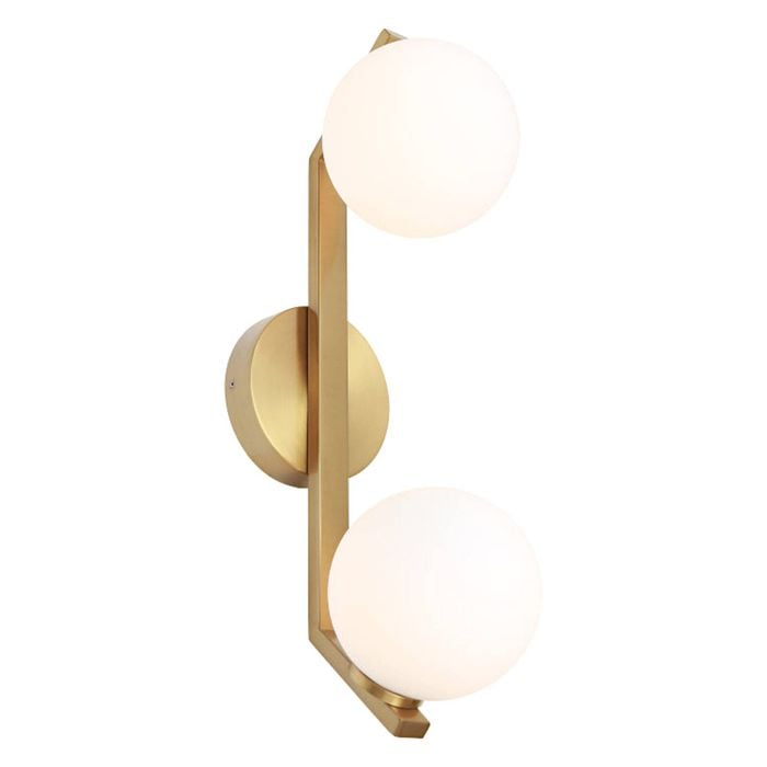Cougar Lighting Rayna Ip Rated 2lt Wall Light Gold