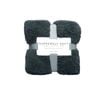 Soft Woollen Feel Throw Rug/Blanket 127 x 178 cm Charcoal