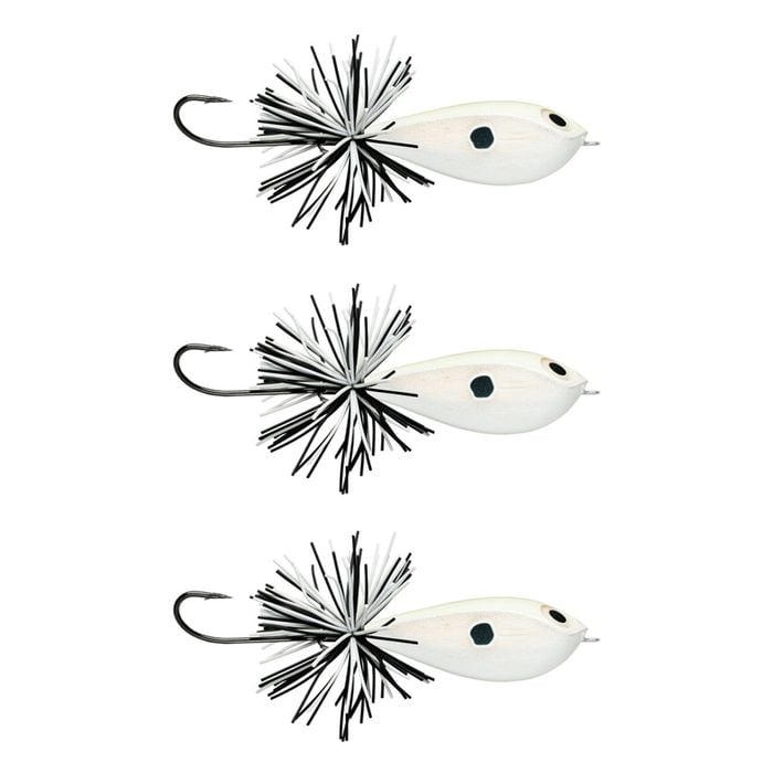 3x Rapala 5cm BX Skitter Frog Topwater Surface Fishing Lures - Pale Bone