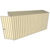 Build-a-Shed 0.8 x 3.7 x 2m Skillion Single Hinged Door Shed - Cream