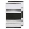 2PK Ladelle Lennox Cotton 50x70cm Kitchen Towel - Black