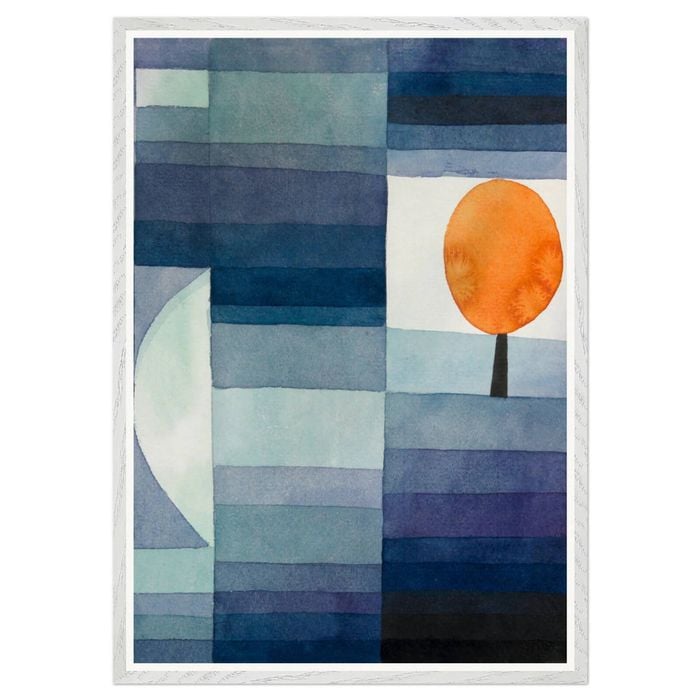 Galrie Paul Klee Autumn Moon Abstract Art Print for Modern Home Decor, White Frame, A1 60 x 84cm (23 x 33inch)