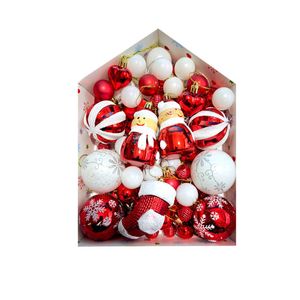 Catzon 72 Pcs Christmas Ball Ornaments with Multi Cute Shapes for Party Wedding Holiday-Set 3