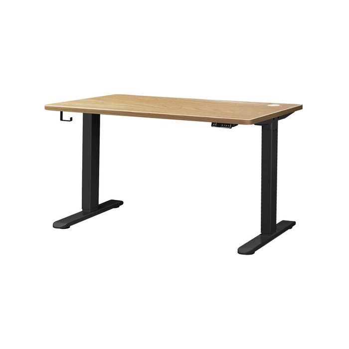 Oikiture Electric Standing Desk Single Motor 1.5m OAK Tabletop