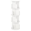 Levede Rotating Bookshelf Corner 4 Tier 3-Section Storage Display 5kg Home White