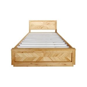 Rosemallow Queen Size Bed Parquet Solid Messmate Timber Wood Frame Mattress Base