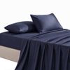 Giselle King Single 500TC 100% Cotton Sheet Set with Fitted Sheet 40cm Pocket, Navy Blue