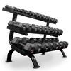 Smai Rubber Hex Dumbbell Set 1-25kg (pairs) With 3 Tier Rack Commercial Grade -