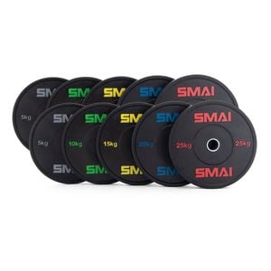 Smai Hd Bumper Plates Set - 150kg Mixed - Multi-coloured