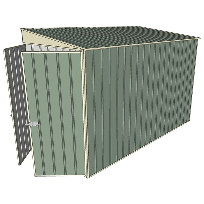 Build-a-Shed 1.5 x 3 x 2m Skillion Shed without Side Doors - Green