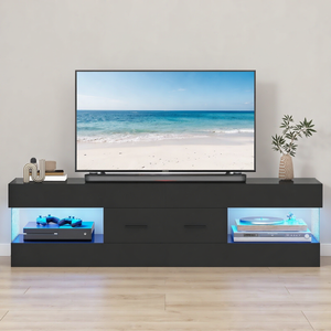 Ufurniture TV Stand Entertainment Cabinet Media Centre Black