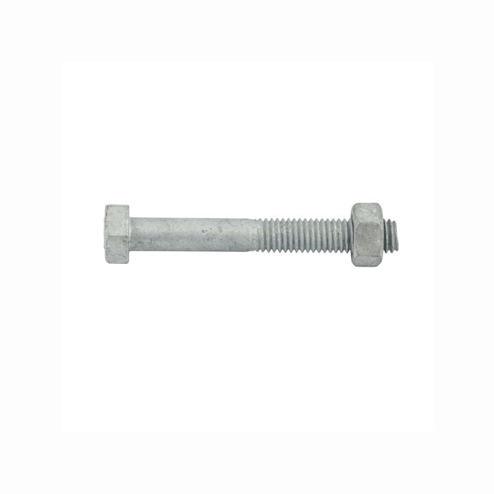 Zenith M8 x 60mm Hot Dipped Galvanised Hex Head Bolt And Nut - Each