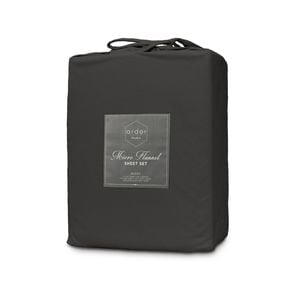 Ardor Boudior Micro Flannel Sheet Set Single Bed Charcoal